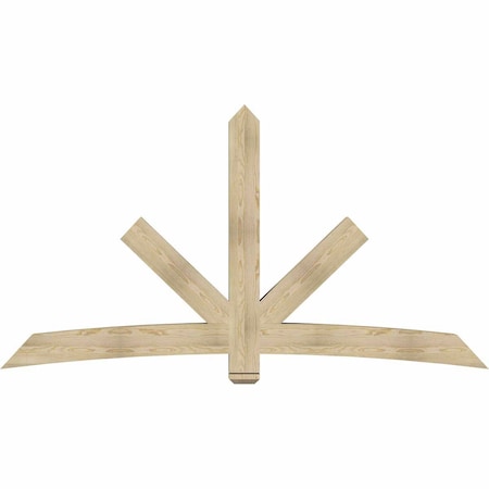 Ekena Millwork Alberta Rough Sawn Timber Gable Bracket, Douglas Fir, 96"W x 52"H x 6"D x 6"F, 13/12 Pitch GBW096X52X0606ALB00RDF